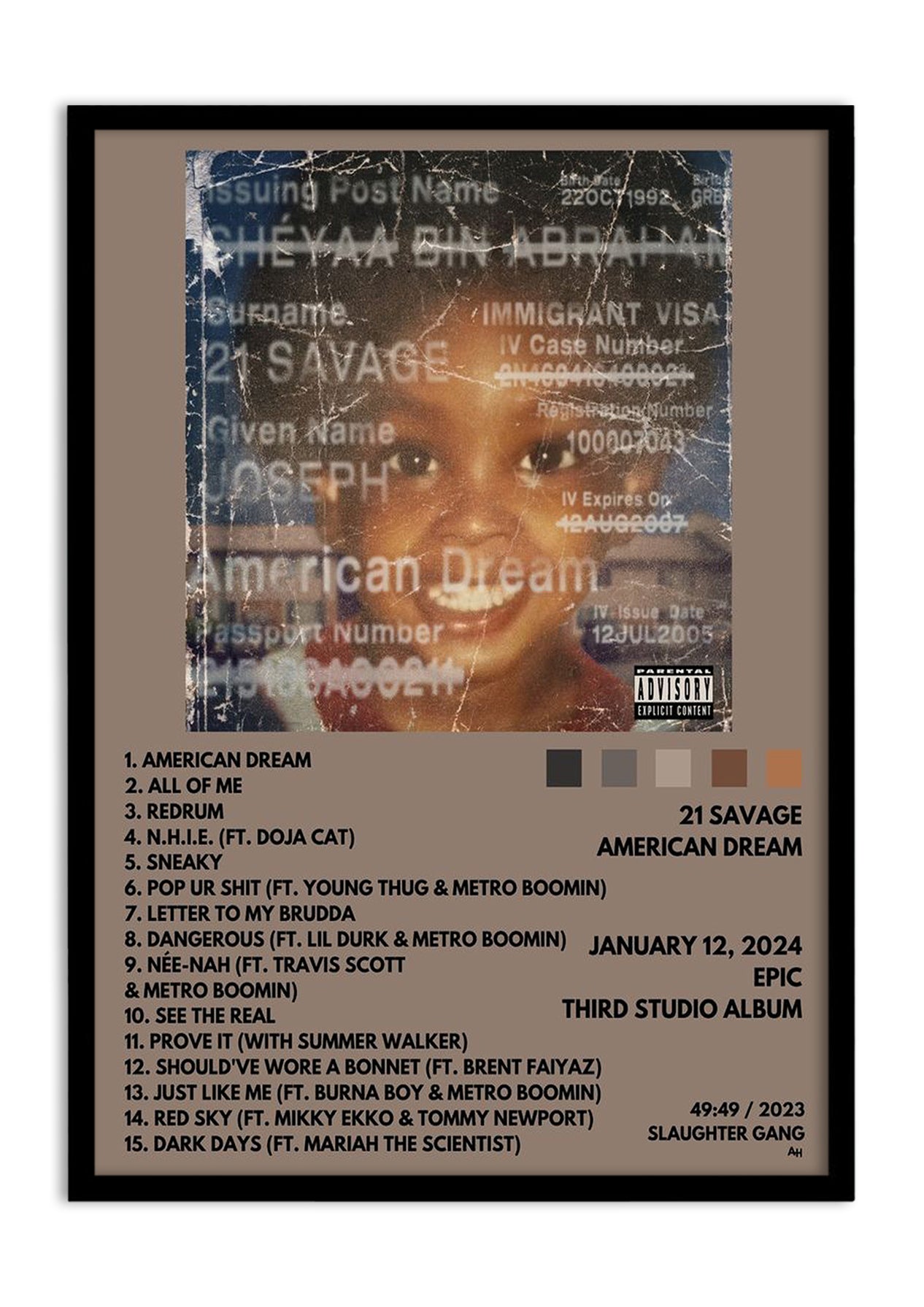 21 SAVAGE AMERICAN DREAM